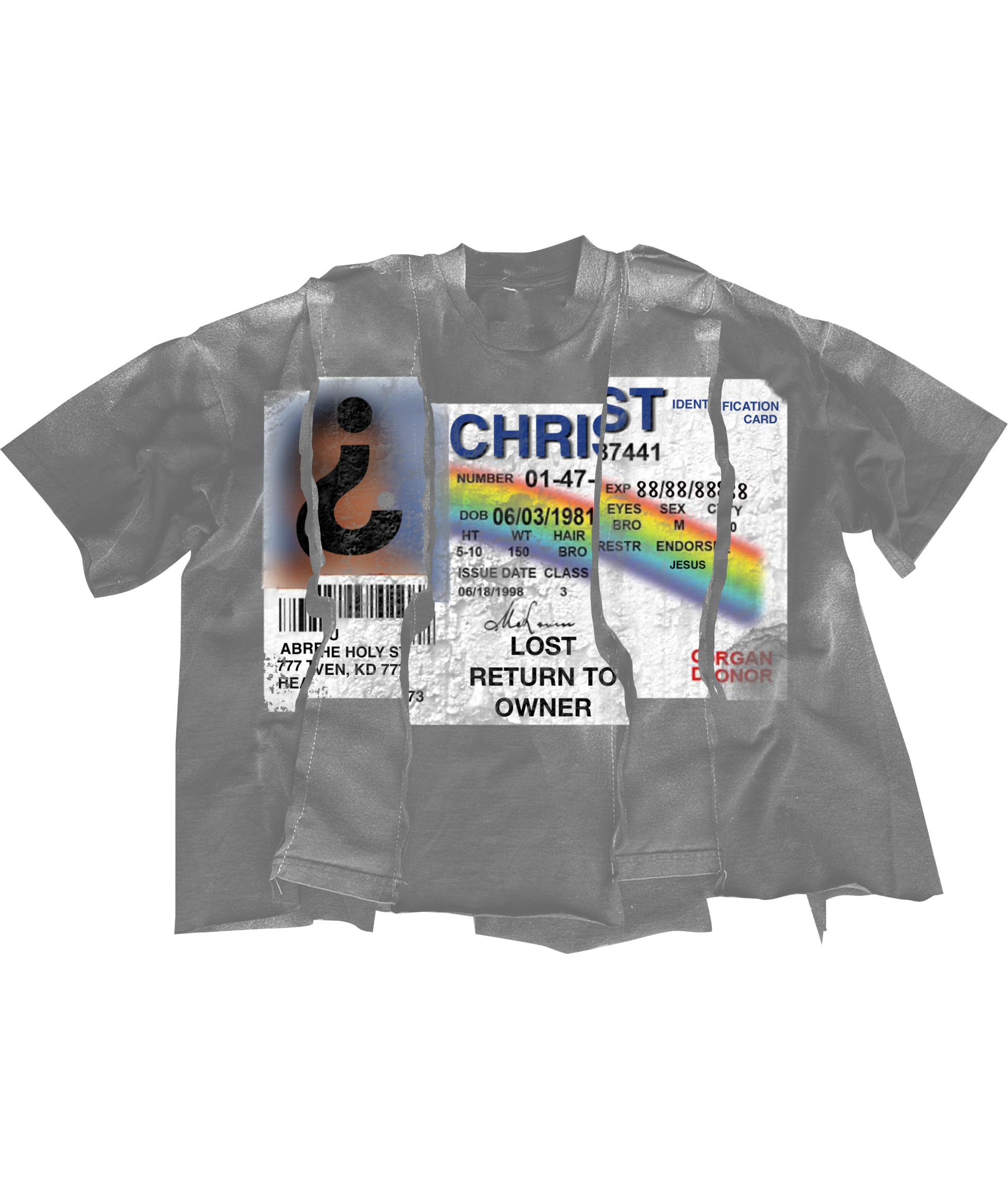 WASHED GREY “FYID” TEE