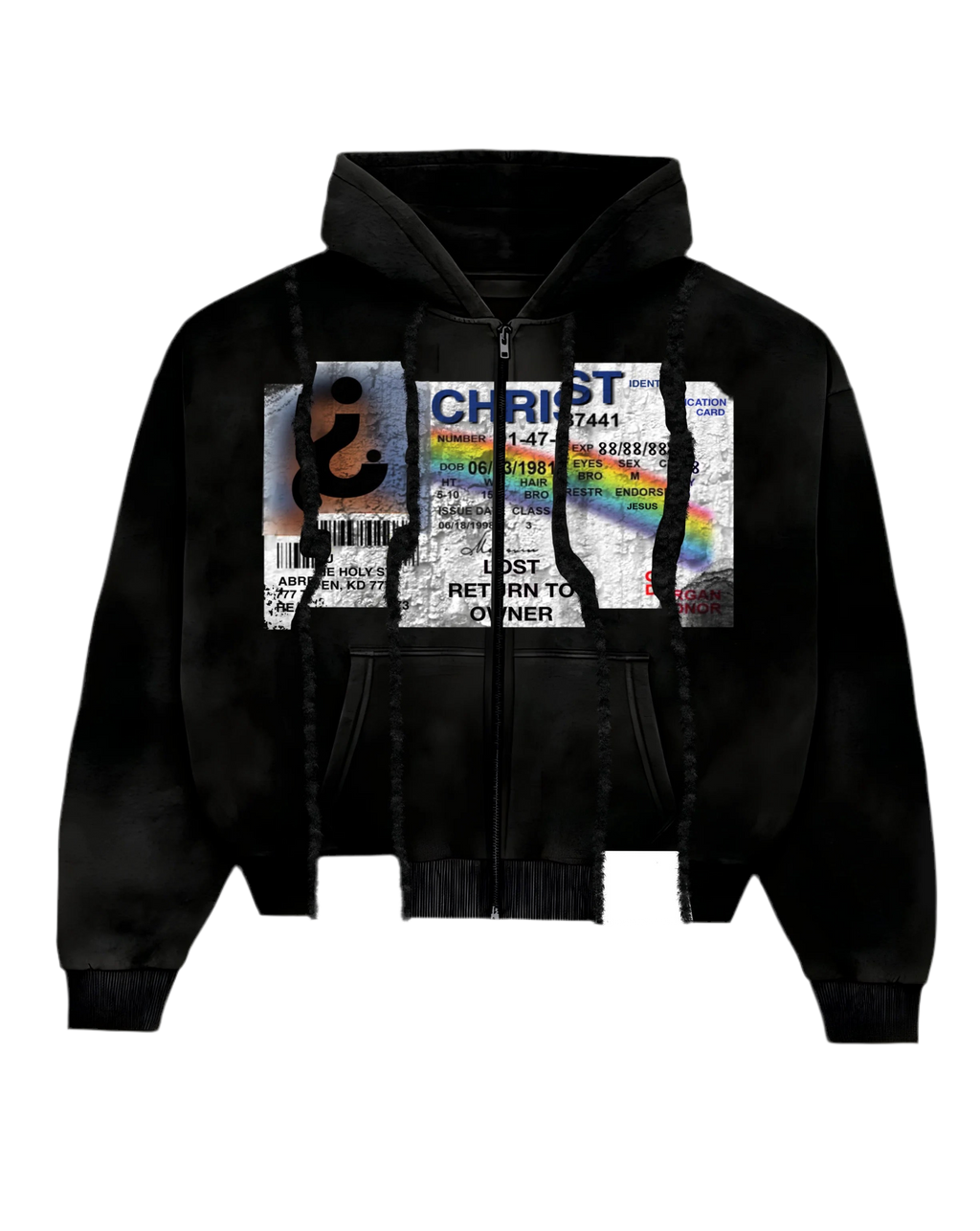 BLACK “FYID” ZIP UP