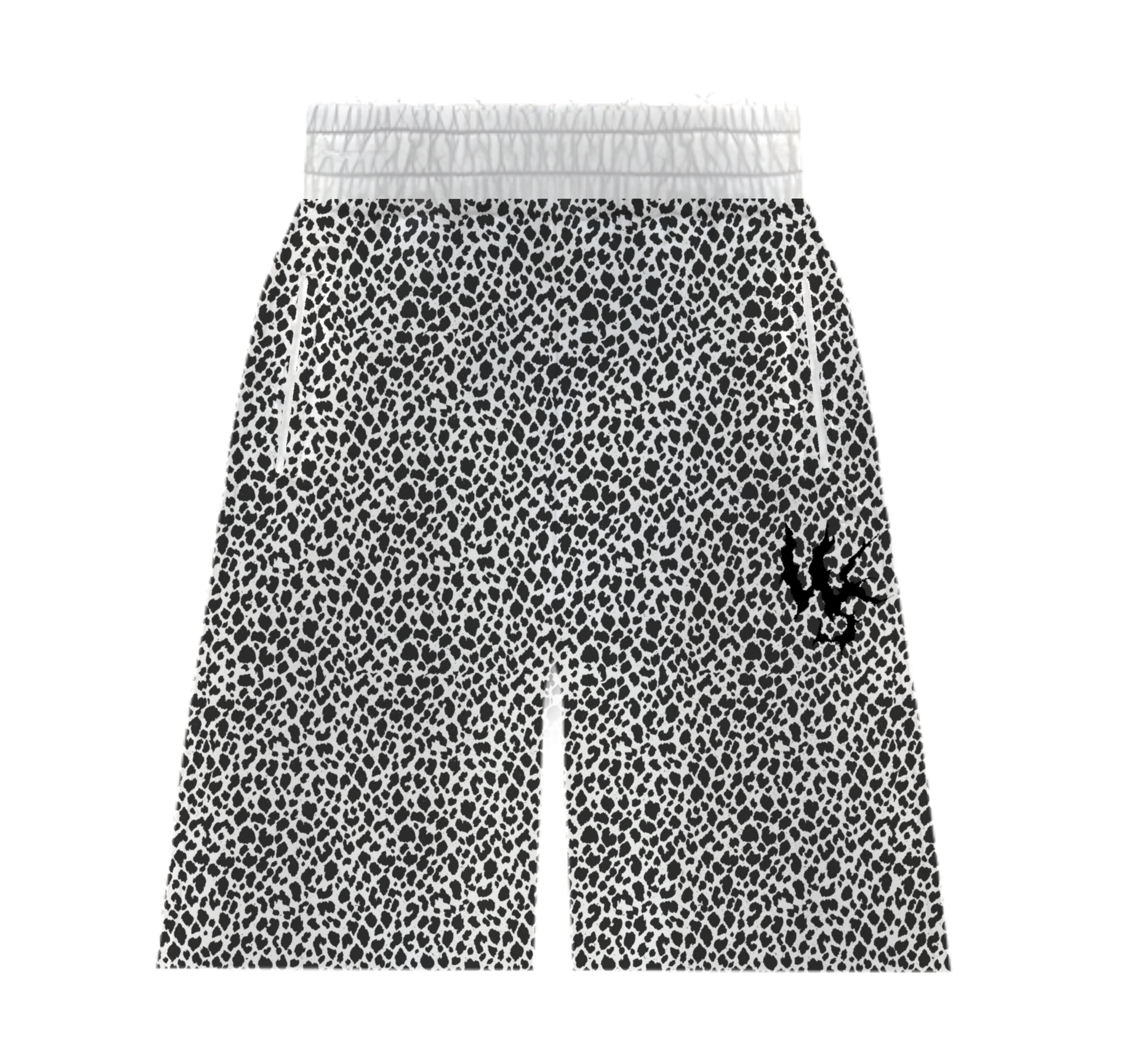 WHITE BEWARE SHORTS