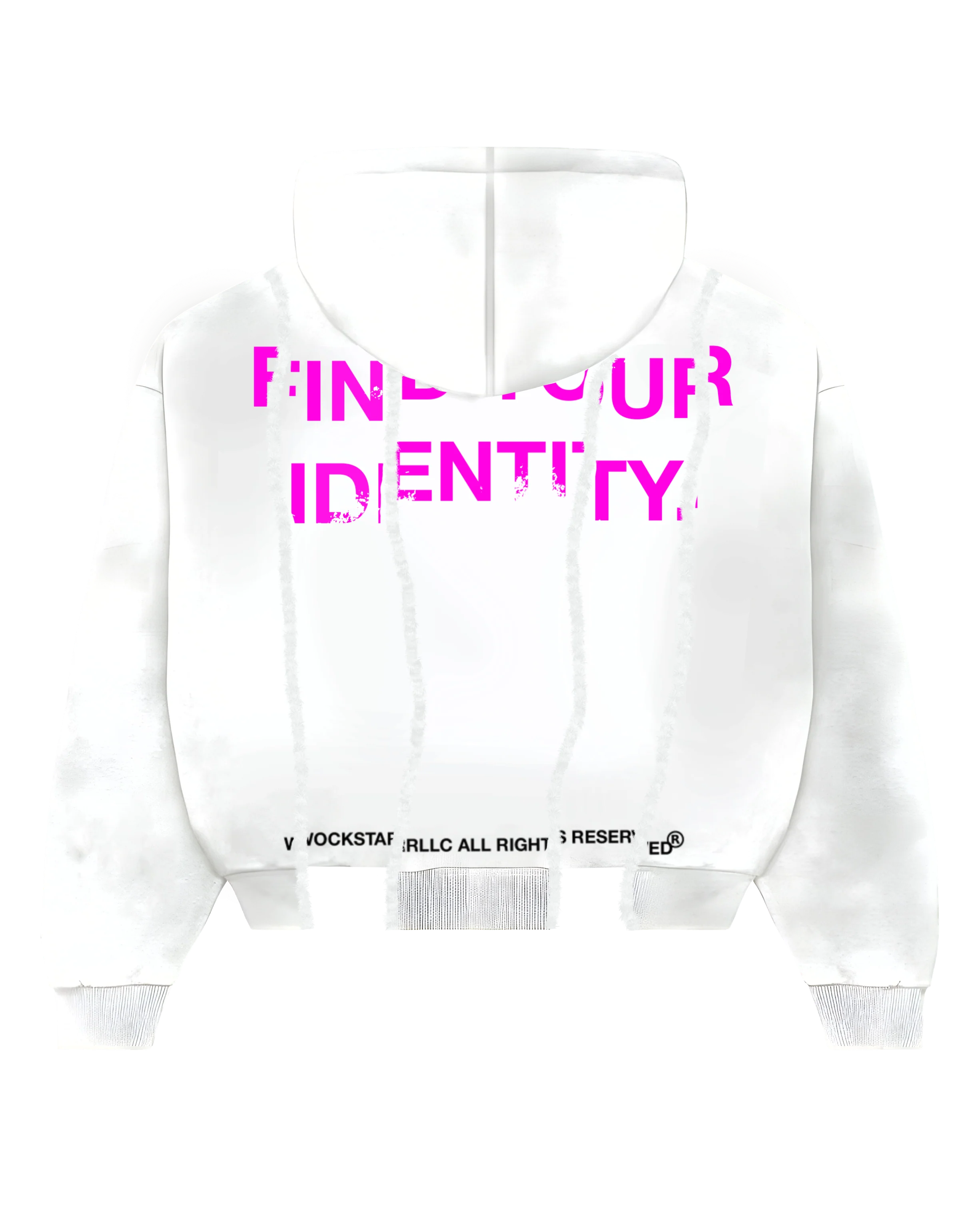 WHITE "FYID" ZIP UP