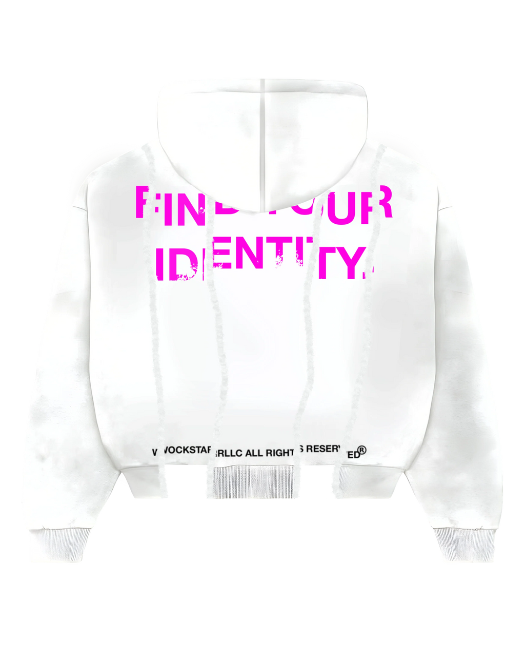 WHITE "FYID" ZIP UP